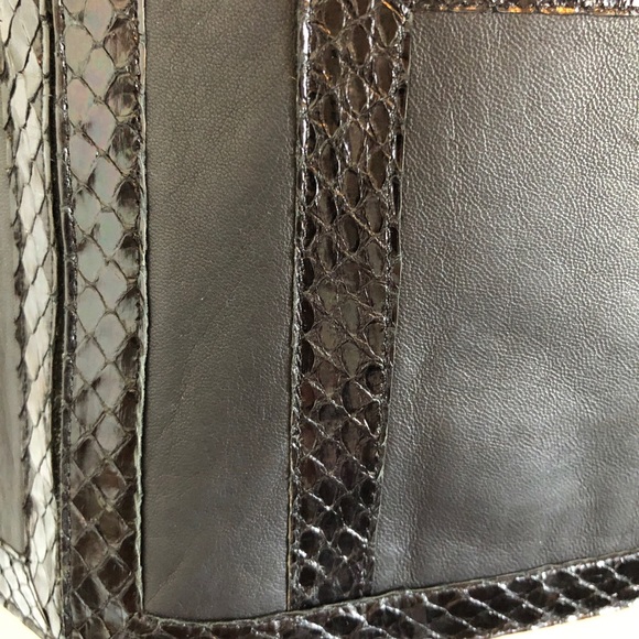 Chanel Jacket 2 Black Lambskin Leather Snake Trim - Picture 5 of 12